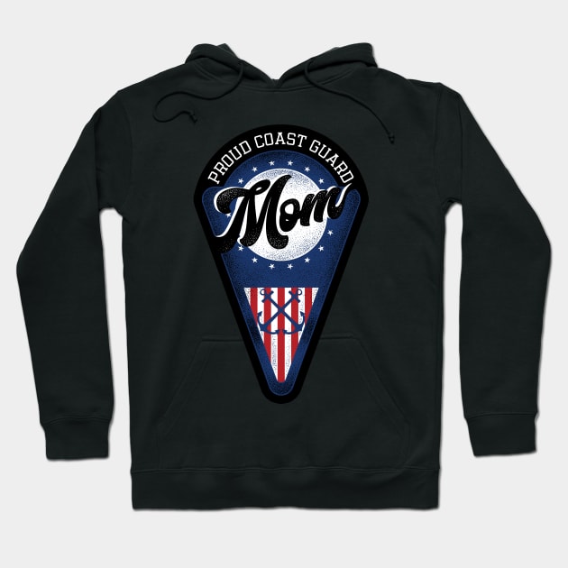 Proud Coast Guard Mom Hoodie by TreehouseDesigns